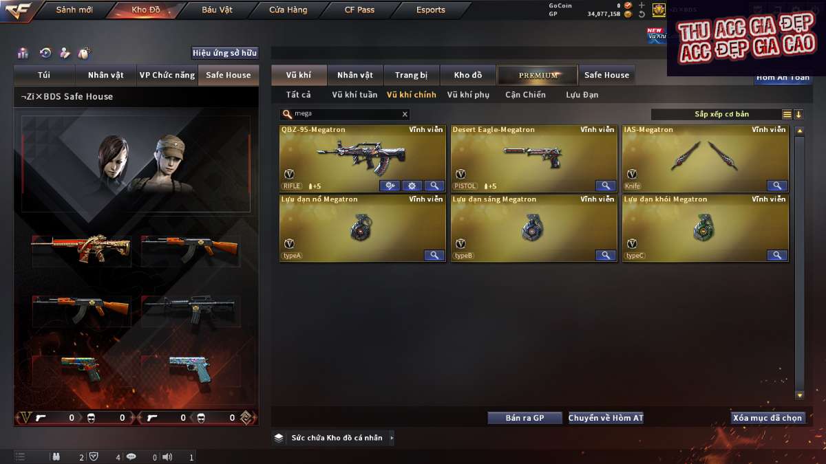 shop acc cf uy tin gia re